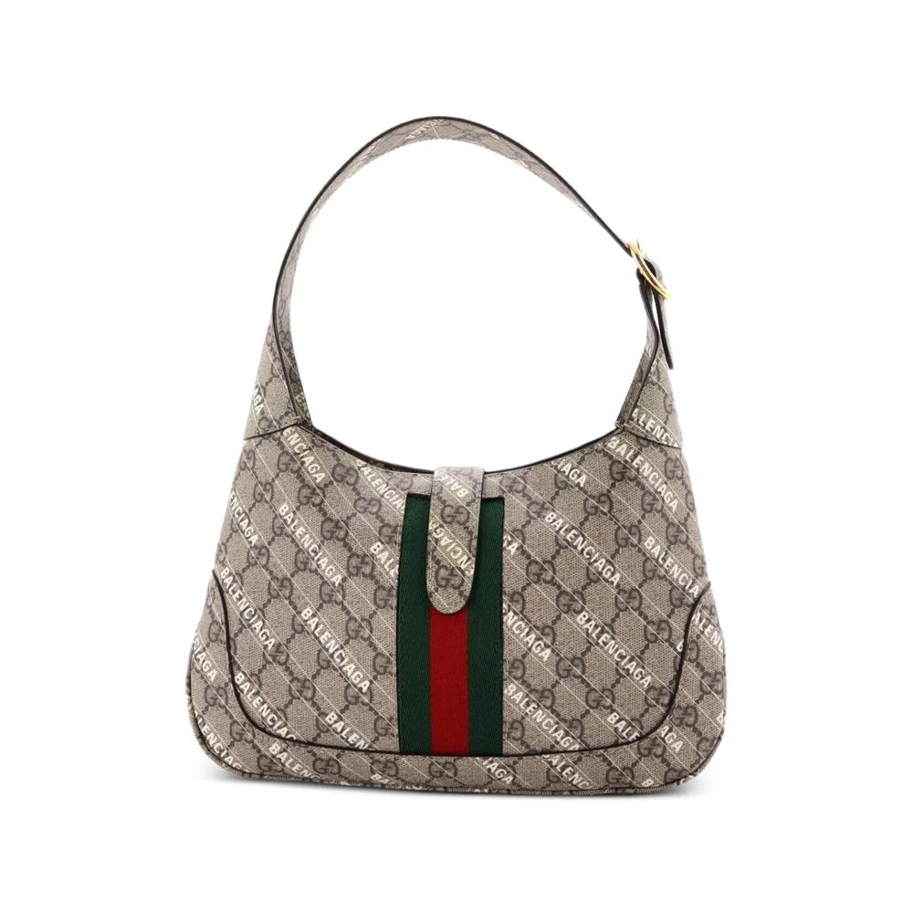Маленькая сумка-хобо The Hacker Project Jackie 1961 GG Coated Canvas из коллаборации с Balenciaga 2