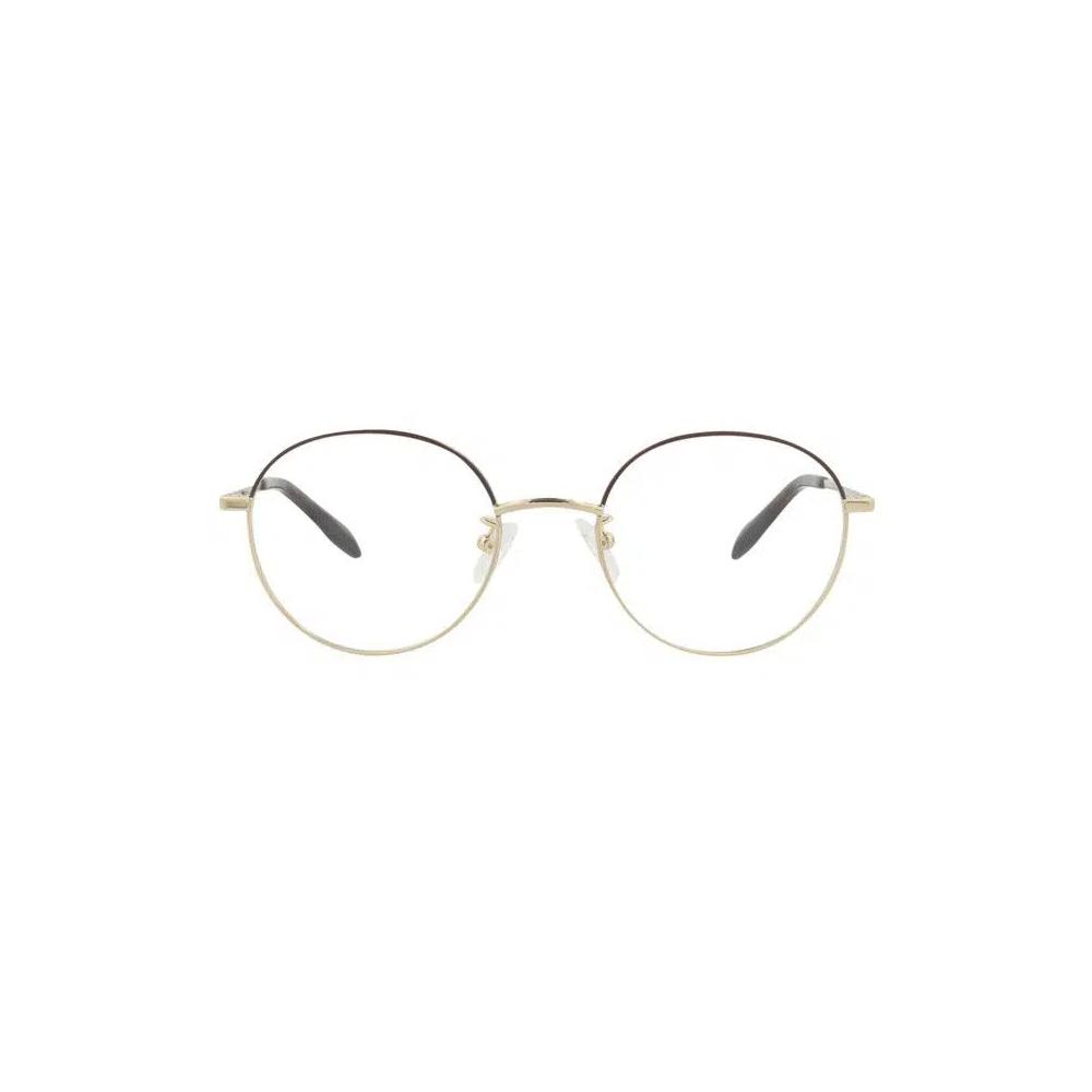 Оправы Alexander McQueen Round-Frame Metal Optical Frames 'Gold Transparent' 1