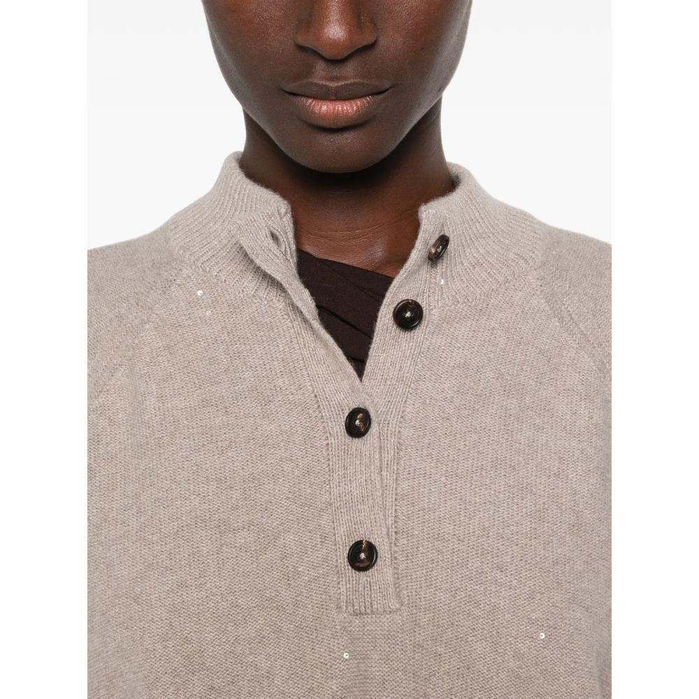 sequin-embellished button-fastening sweater 5