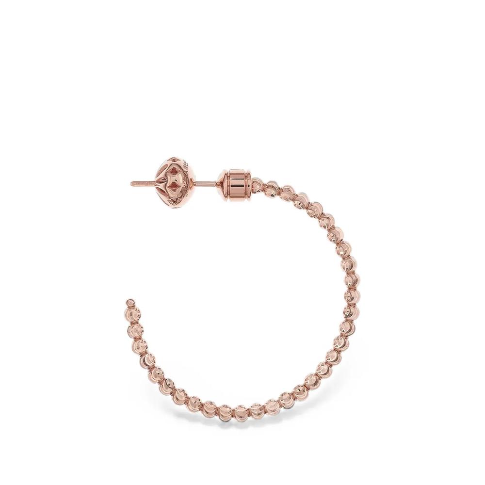 medium Moon diamond hoop earrings 2