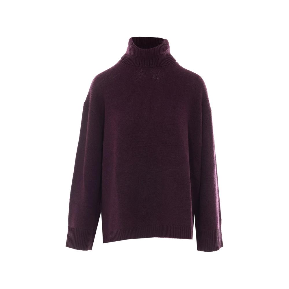 high-neck drop-shoulder sweater 1