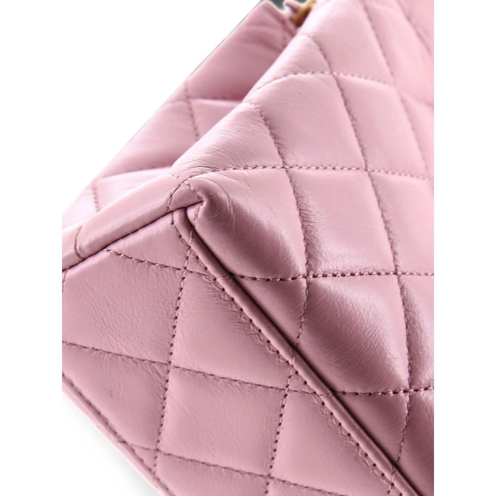 Kelly Top Handle Shopping Bag Quilted Shiny Aged Calfskin Mini satchel 6