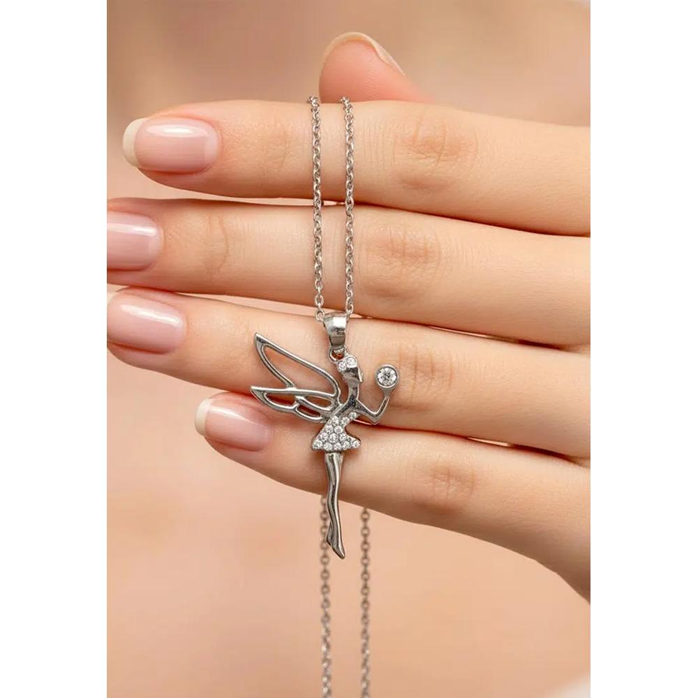 Кулон Tinkerbell в белом золоте, украшенный кристаллами Swarovski 6