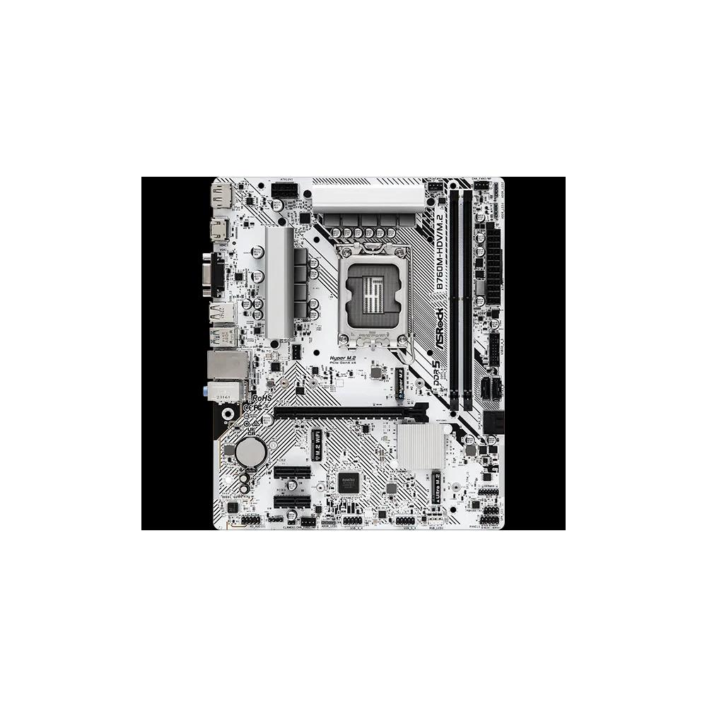 ASRock B760M-HDV/M.2 White Micro-ATX белая материнская плата (DDR5) 2