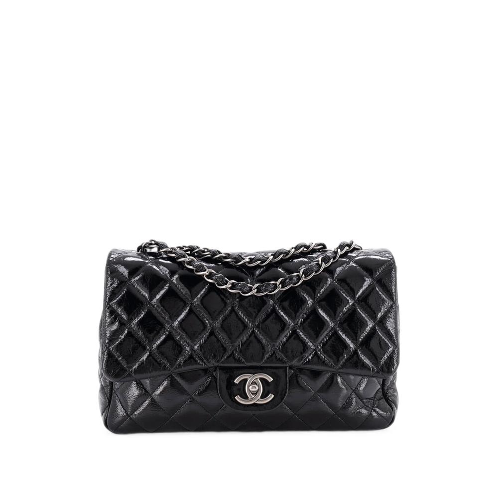 Classic Single Flap Bag Quilted Patent Jumbo shoulder bag 1