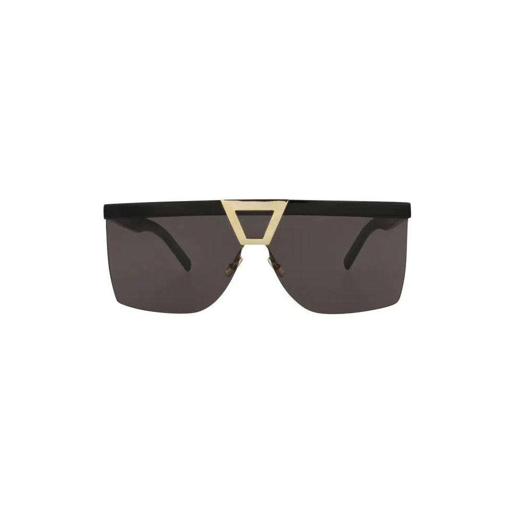 Очки Saint Laurent солнцезащитные очки из ацетата с оправой Shield 'Black' 1