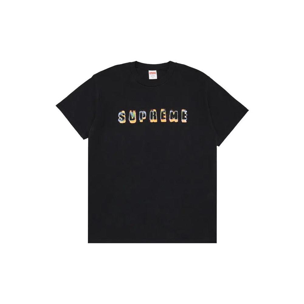 Футболки Supreme Stencil Tee 'Black' 1
