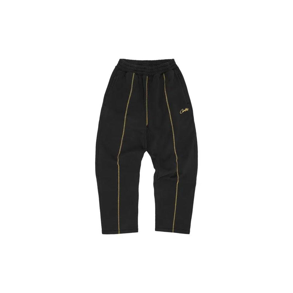 Спортивные штаны Corteiz Hmp Open Hem Sweatpant 'Black/Yellow' 1
