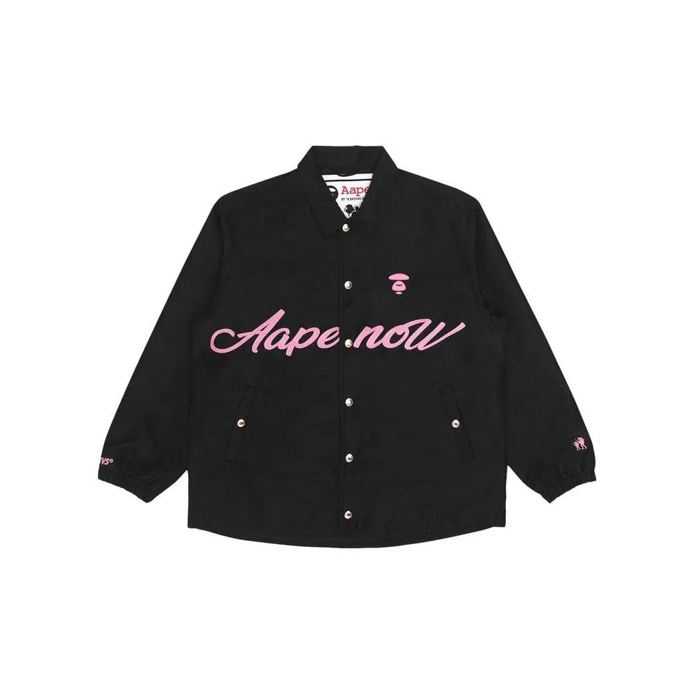 Куртки Coach Jackets AAPE Moonface Embroidered Coach Jacket 'Black' 1