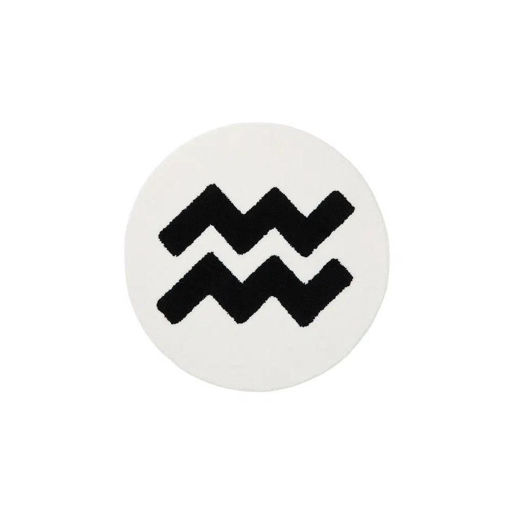 Ковры GOAT x Gallery 1950 Horoscope Aquarius Rug White/Black 1