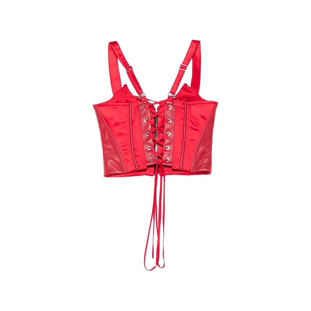 leather-panelled corset top 2