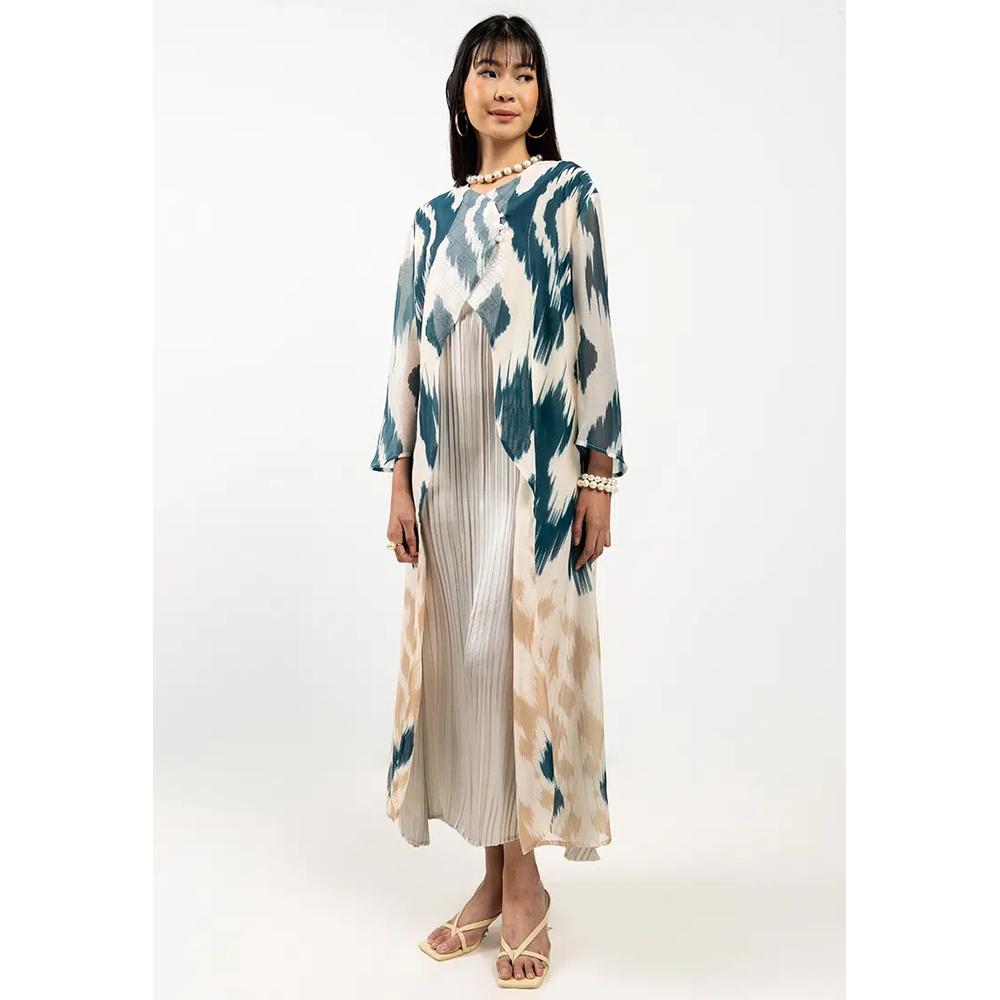 Верхняя одежда Abu Ikat Wave Cut и плиссированное платье-комбинация 4