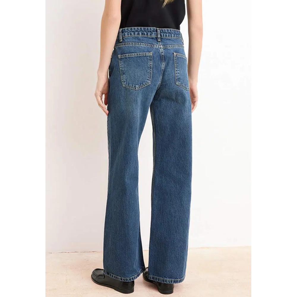 Темно-синие джинсы Regular Waist Wide Leg Twoss26Je42 2