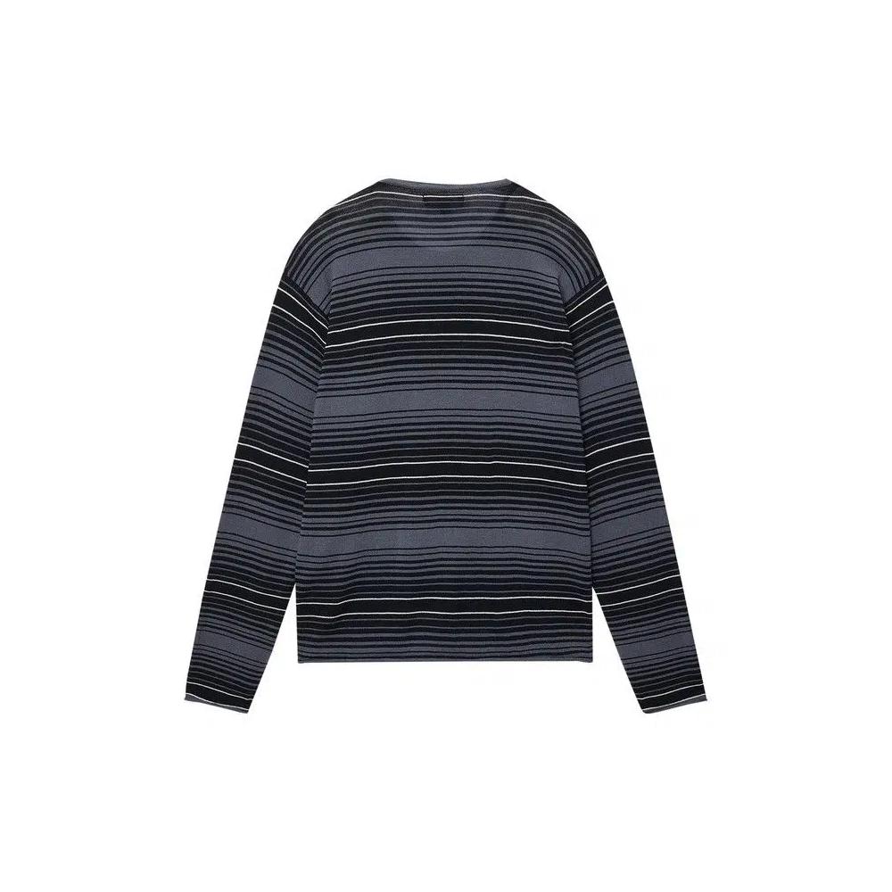Свитеры Stussy Horizontal Stripe Sweater 'Charcoal' 2