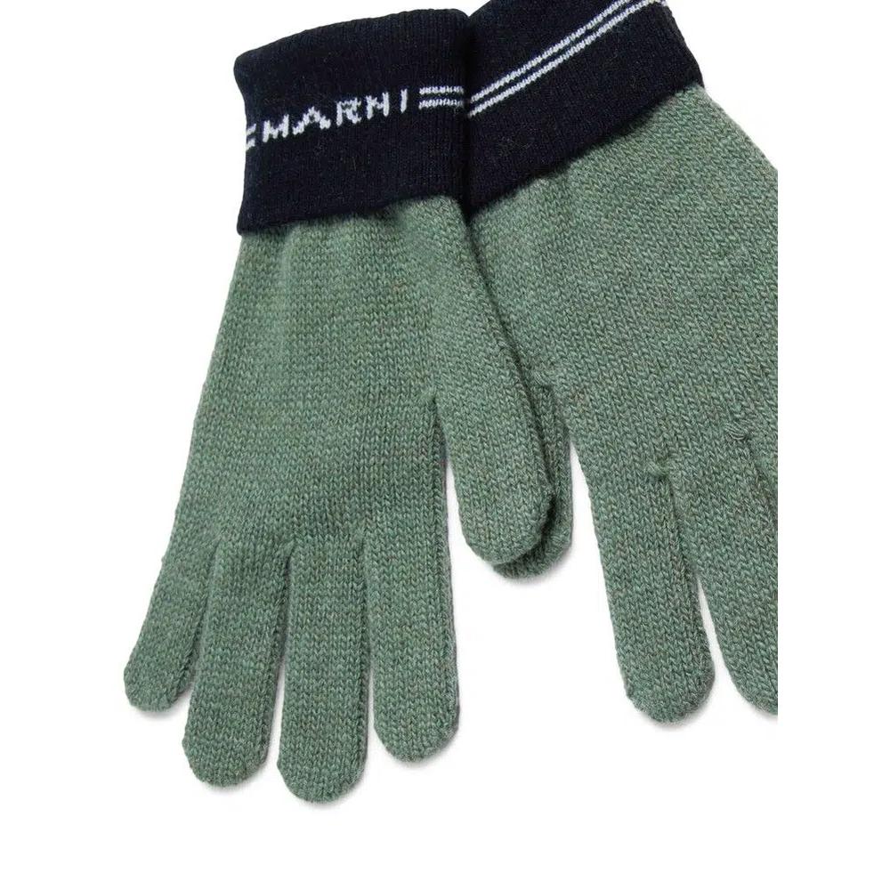 Детские перчатки Marni Kids Mix Stripe Gloves 'Зеленый/Черный' 2