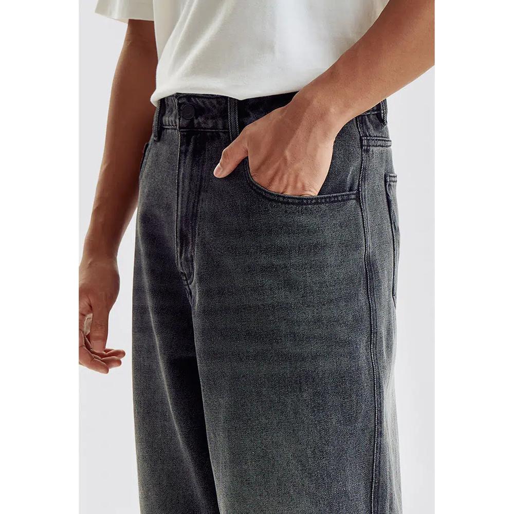 Джинсы Barrel Fit 5-Pocket в кислотно-черной стирке 3