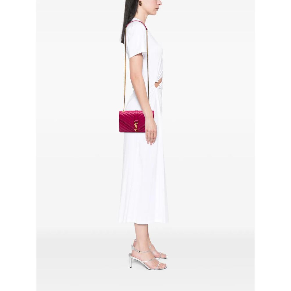 Маленькая сумка через плечо Chevron Metallic Calfskin Monogram Envelope Bag (2015 год) 2