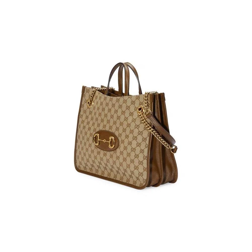 Сумки-тоут Gucci Horsebit 1955 Medium Tote Bag 'Beige' 2