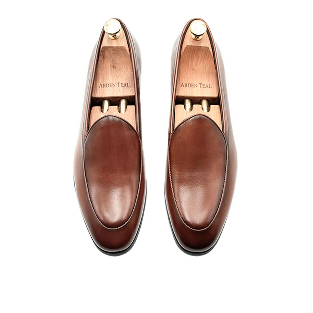 Лоферы венецианские бельгийские Monteros Chestnut 6