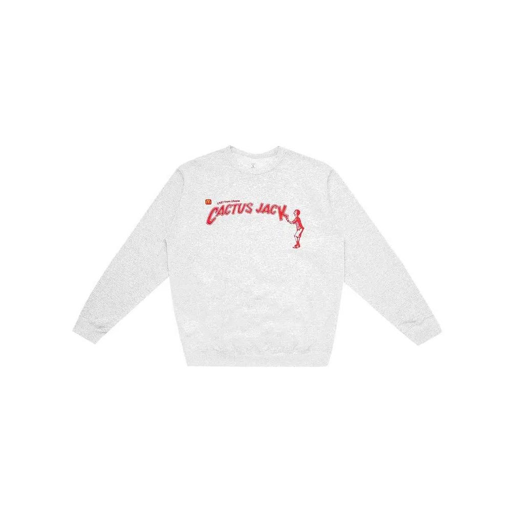 Свитеры Cactus Jack by Travis Scott x McDonald's Spelling Crewneck II 'Ash Heather' 1