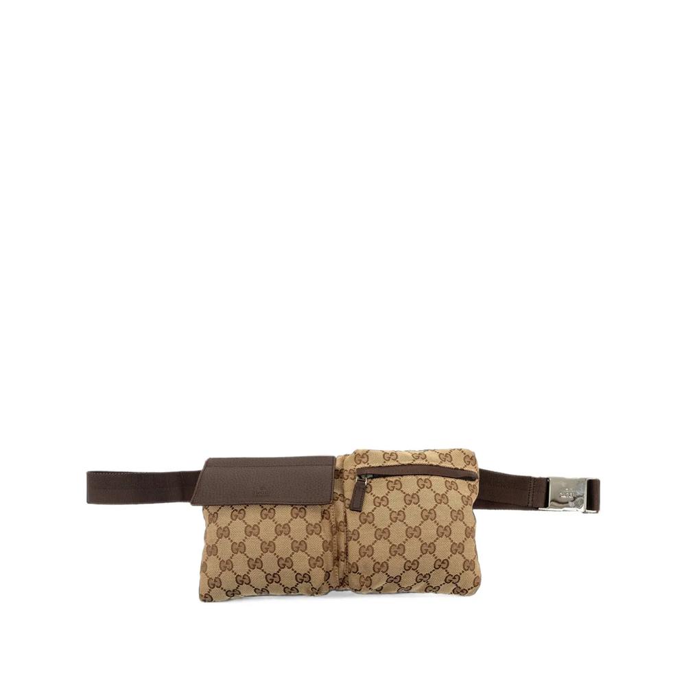 Поясная сумка Double Pocket из канваса с узором GG (2000-2015 годы) 1