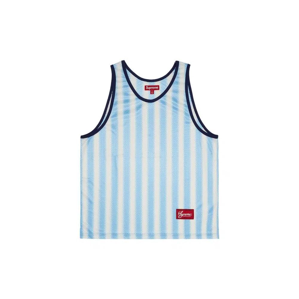 Майка Supreme Stripe Mesh Tank Top 'Синий' 1