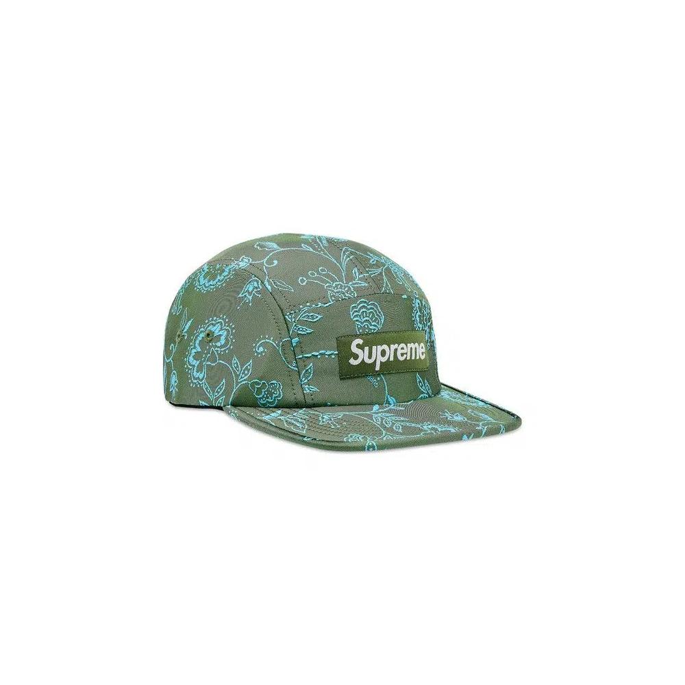 Кепки Supreme Floral Jacquard Camp Cap 'Green' 2