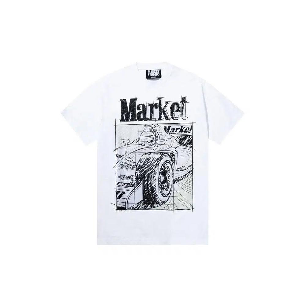 Футболки Market Scribbled Formula One Uv T-Shirt 'White' 1