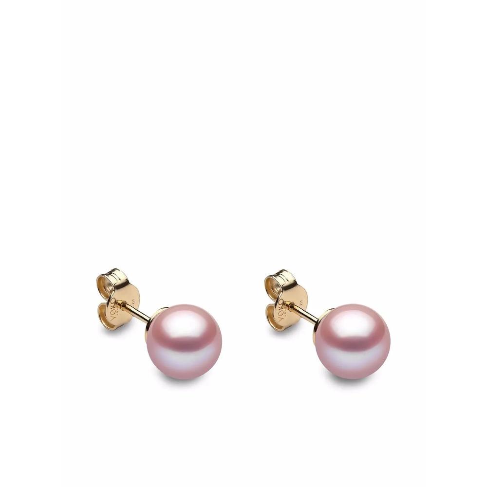 Серьги-гвоздики Classic из желтого золота с жемчугом 1