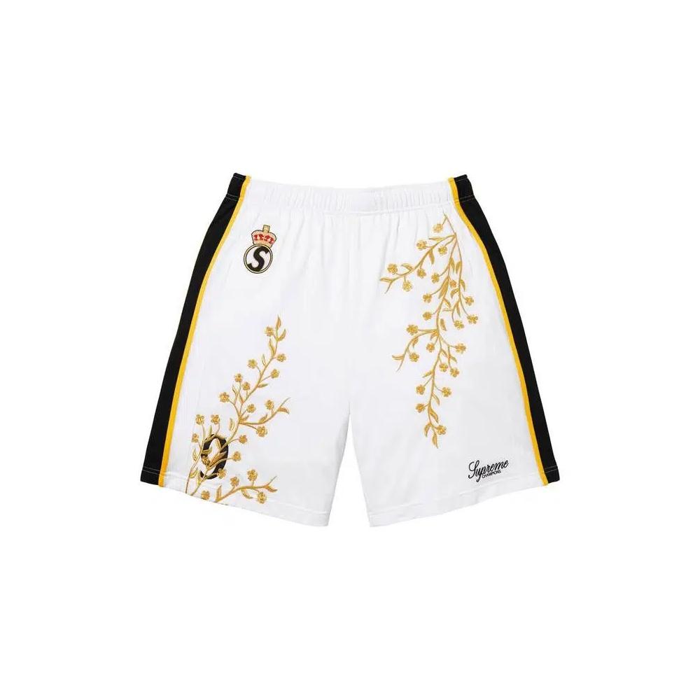 Шорты Supreme Floral Soccer Short 'White' 1