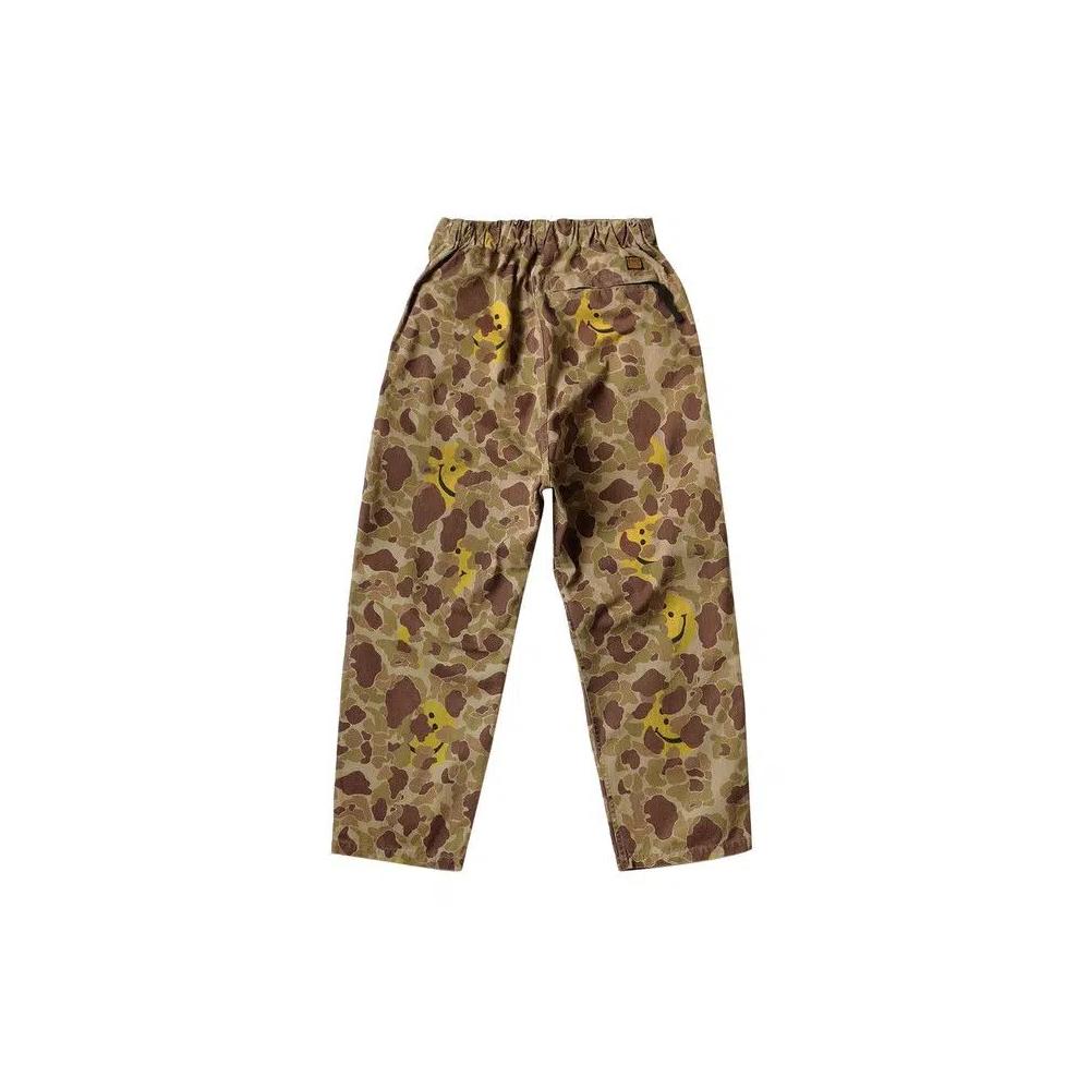Kapital Herringbone Happy Peek-A-Boo Camo Удобные брюки «Бежевый/Хаки» 2