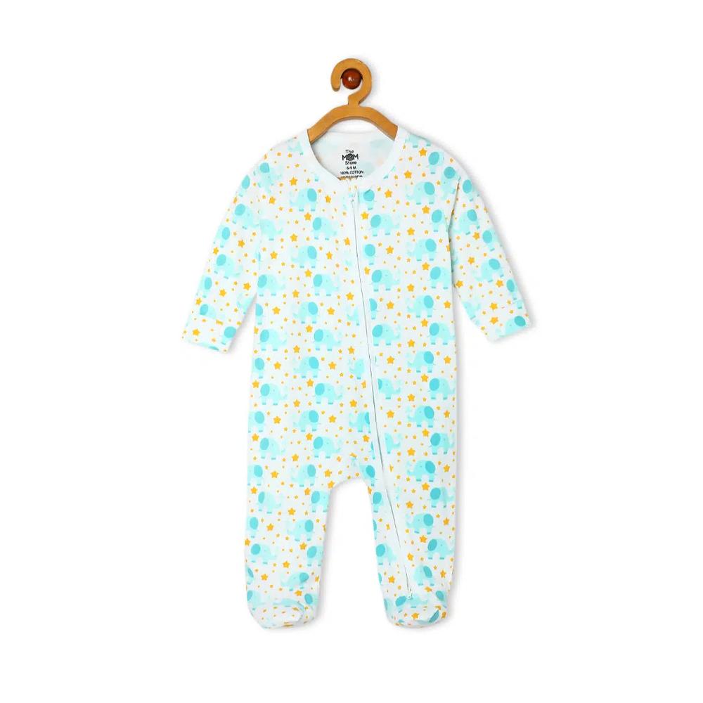 The Mom Store Elephantastic Детский комбинезон на молнии - Белый 4