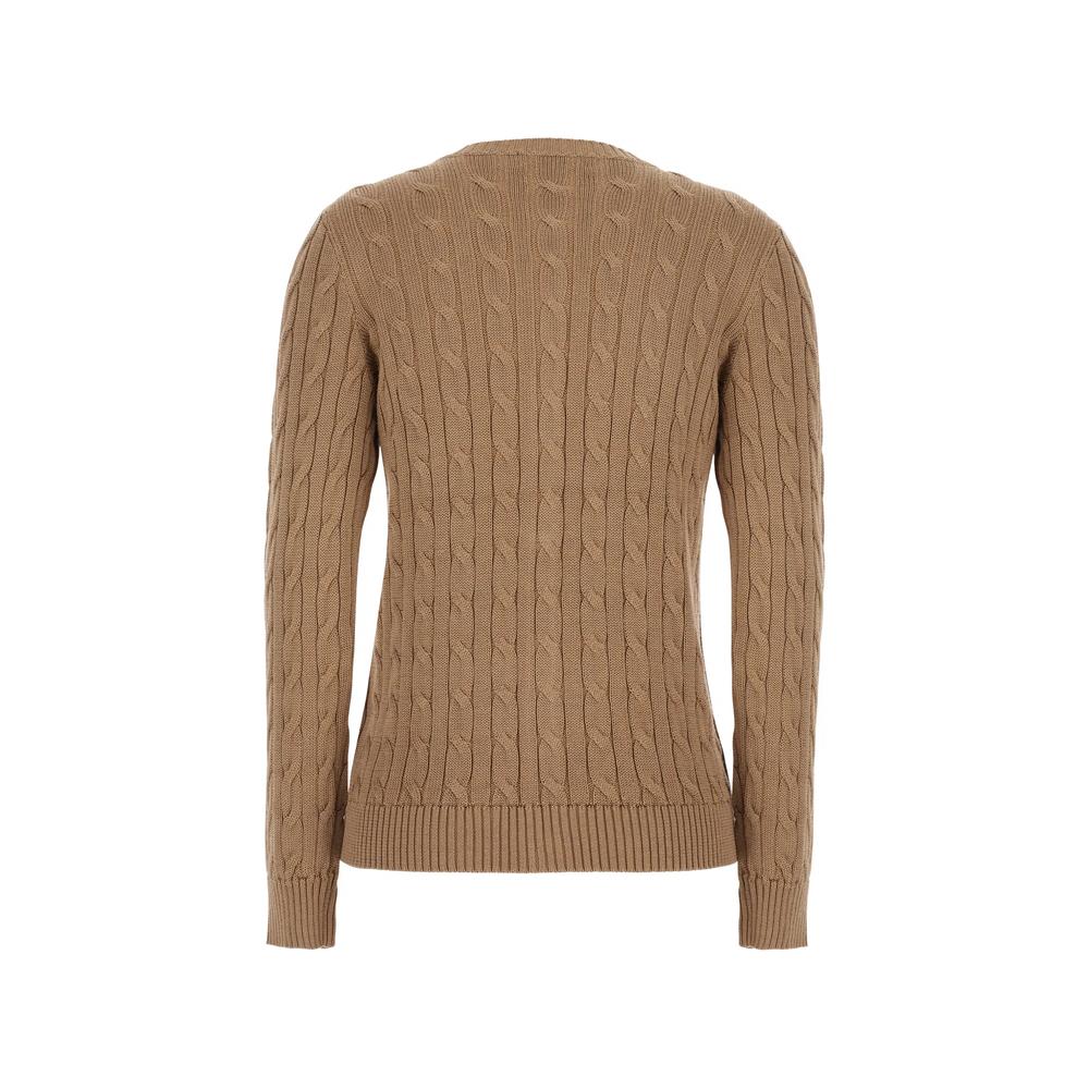 cable-knit monogram-embroidered cardigan 2
