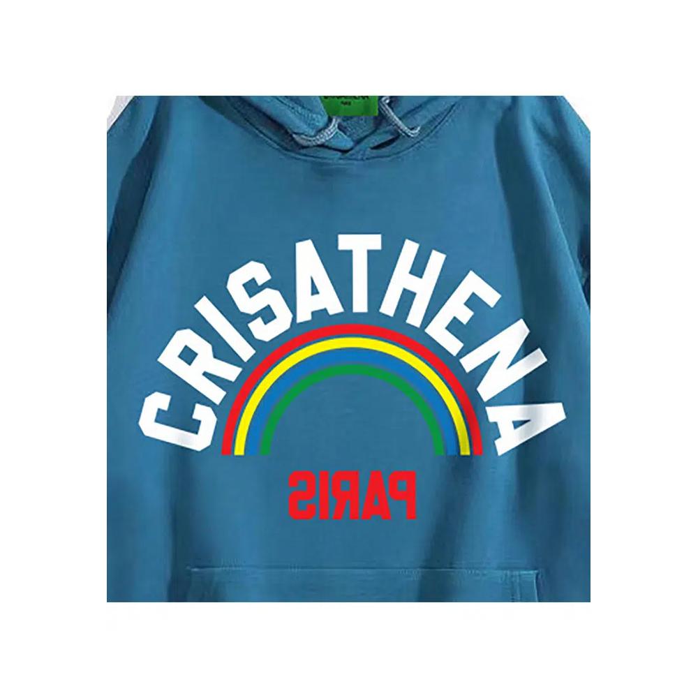 Радужное худи Crisathena цвета бирюзовый 3
