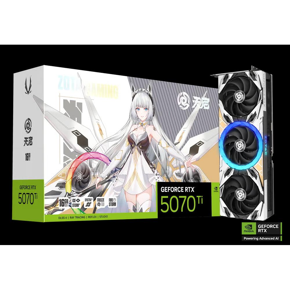 ZOTAC GAMING GeForce RTX 5070 Ti Revelation OC 16GB белая видеокарта 1