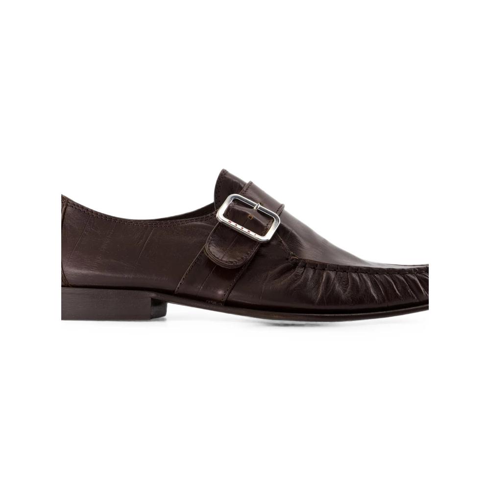 brown eel-effect leather Wallabee shoes 2