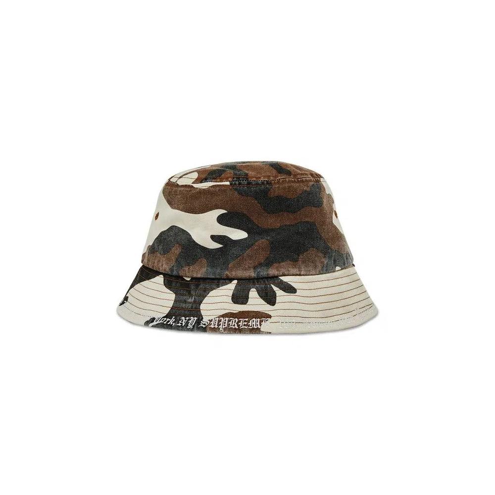 Кепки Supreme Embroidered Brim Crusher 'Brown Camo' 1