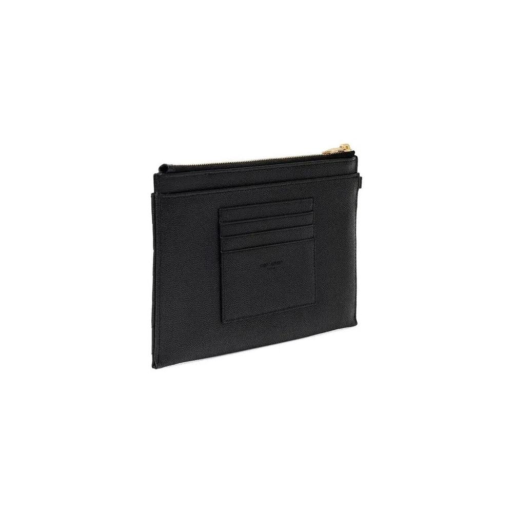 Клатчи Saint Laurent Monogram Strap Clutch Bag «Черный» 2