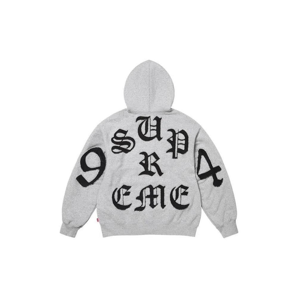 Худи Supreme Cut Out Zip Up Hooded Sweatshirt 'Heather Grey' 2