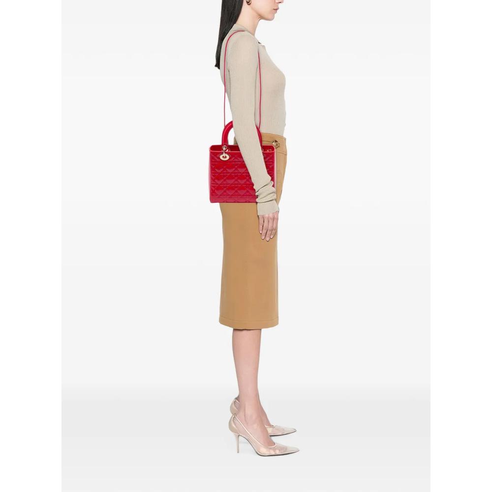 Сумка-сэтчел Patent Cannage Lady Dior среднего размера (2015 год) 2