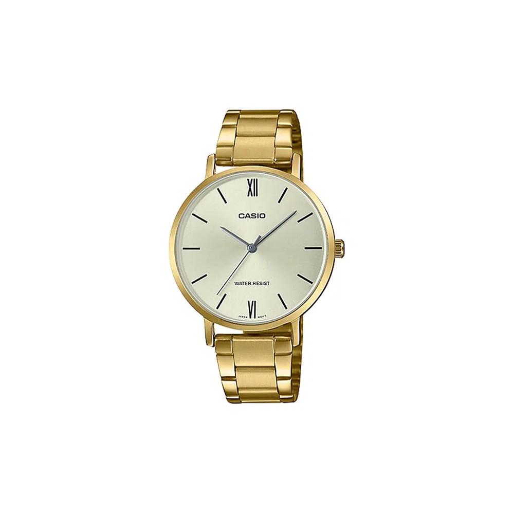 Женские часы LTP-VT01G-9B, золотистый корпус, стальной браслет 1