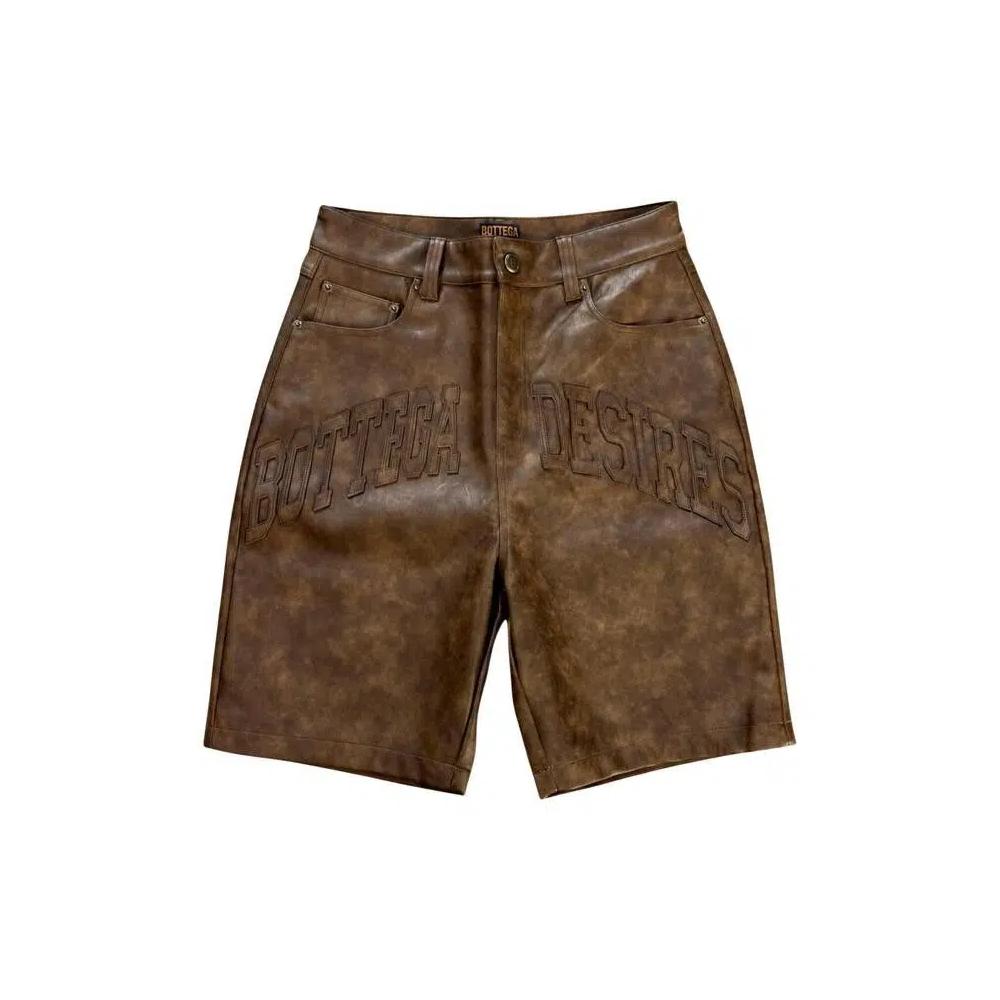 Bottega Desires Leather Shorts 'Коричневый' 1