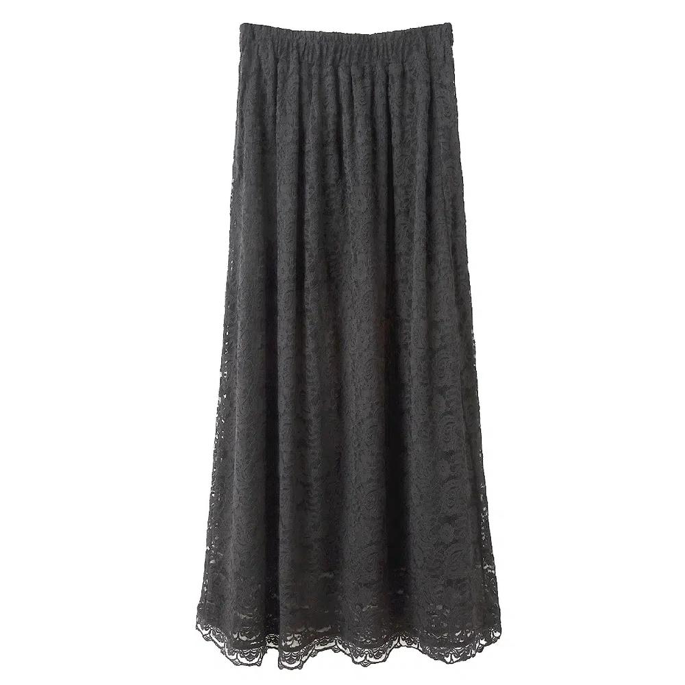 Ажурная кружевная расклешенная юбка макси [CA3075] 6