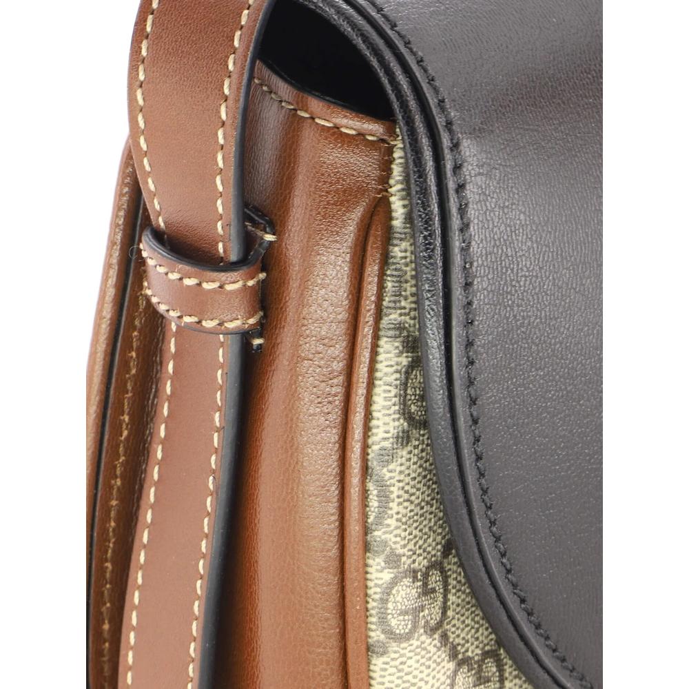 Padlock Saddle Shoulder Bag GG Coated Canvas and Leather Small crossbody bag 5