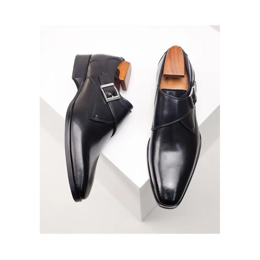 Бизнес-туфли на монк-стрейп из кожи Leather Monk Strap Shoes MK5009-3 7
