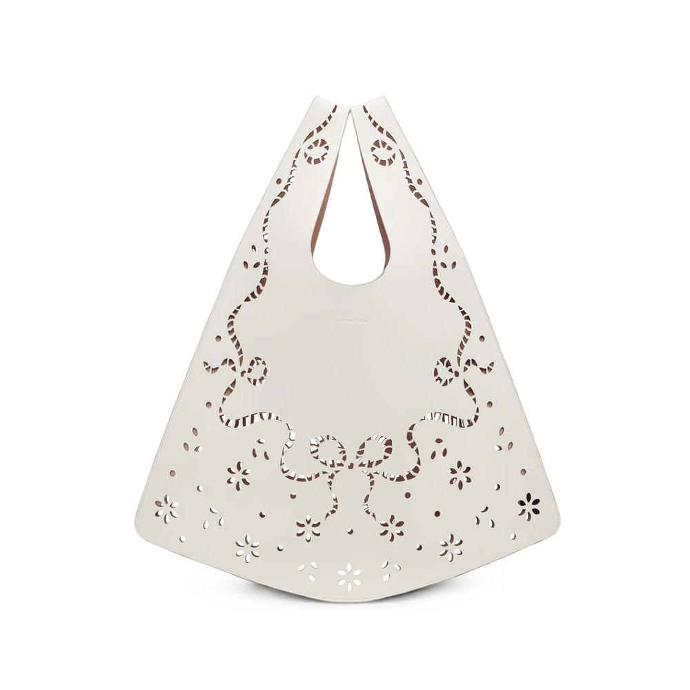 mini Lasercut lace-detail tote bag 1