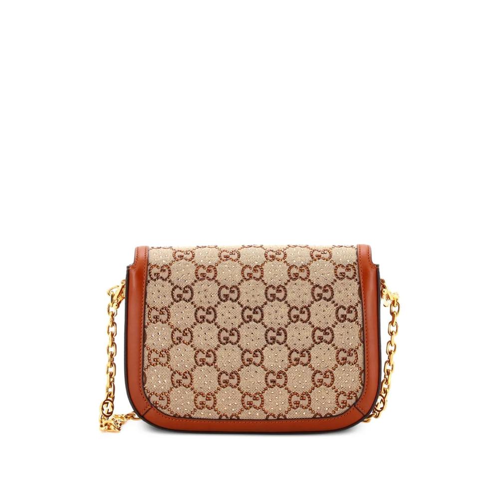 Мини-сумка на плечо Horsebit 1955 Crystal Embellished GG Canvas 2