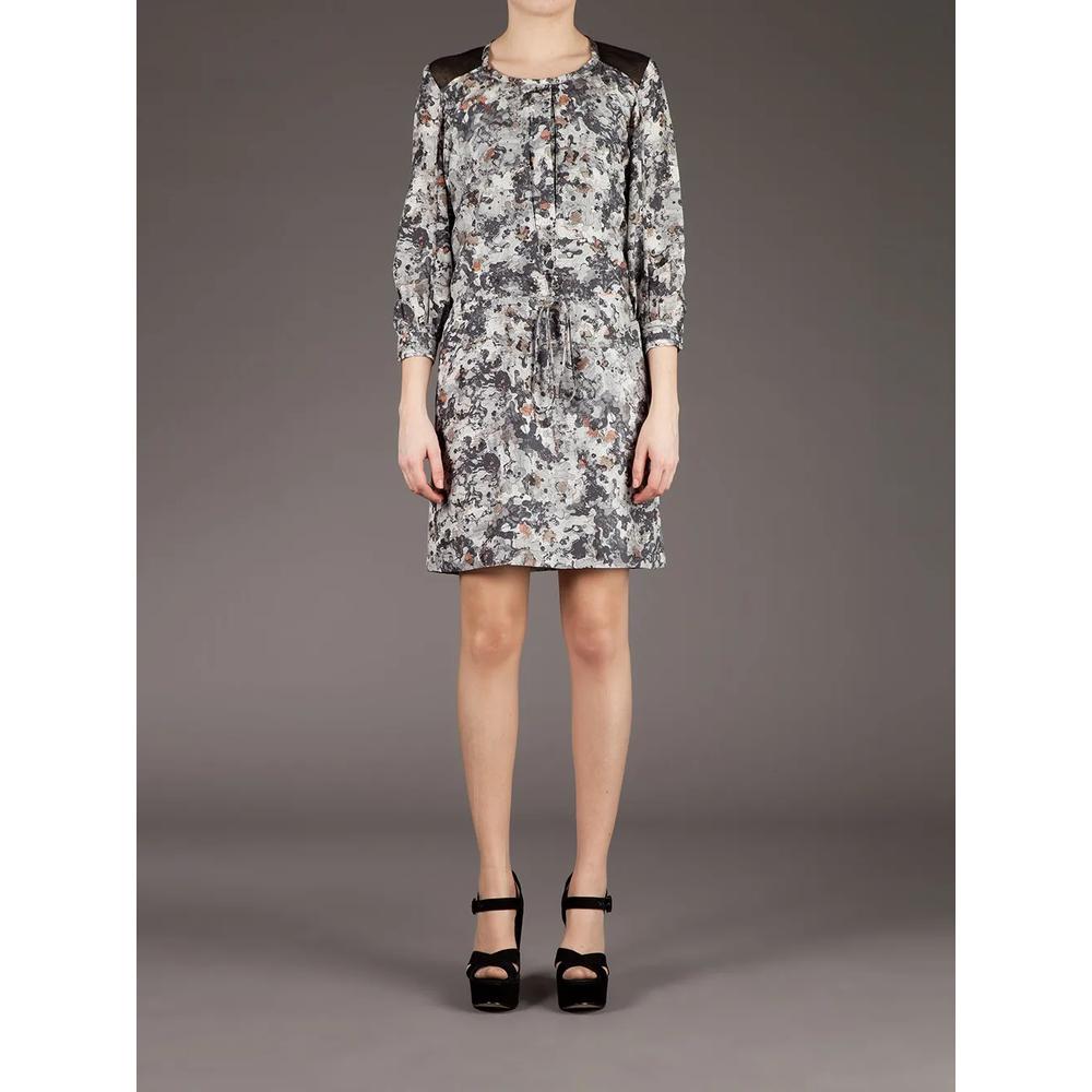 blotchy print shift dress 2