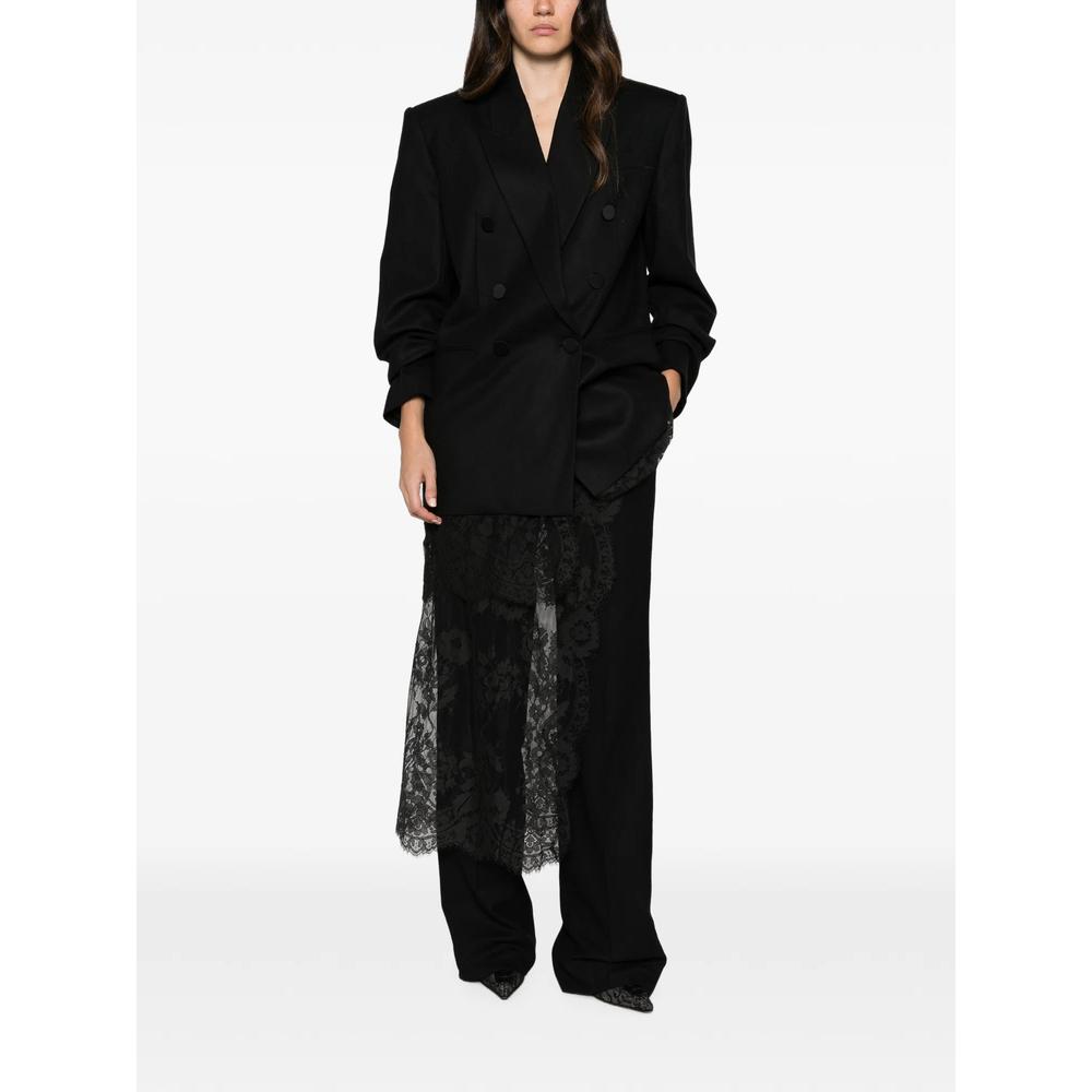 lace-trim double-breasted blazer 2