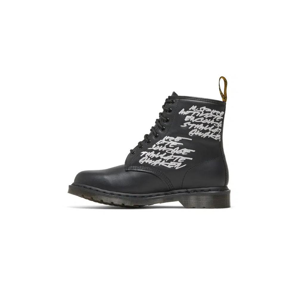 Ботинки Futura Laboratories x Dr. Martens 1460 «Embroidered Black» 3